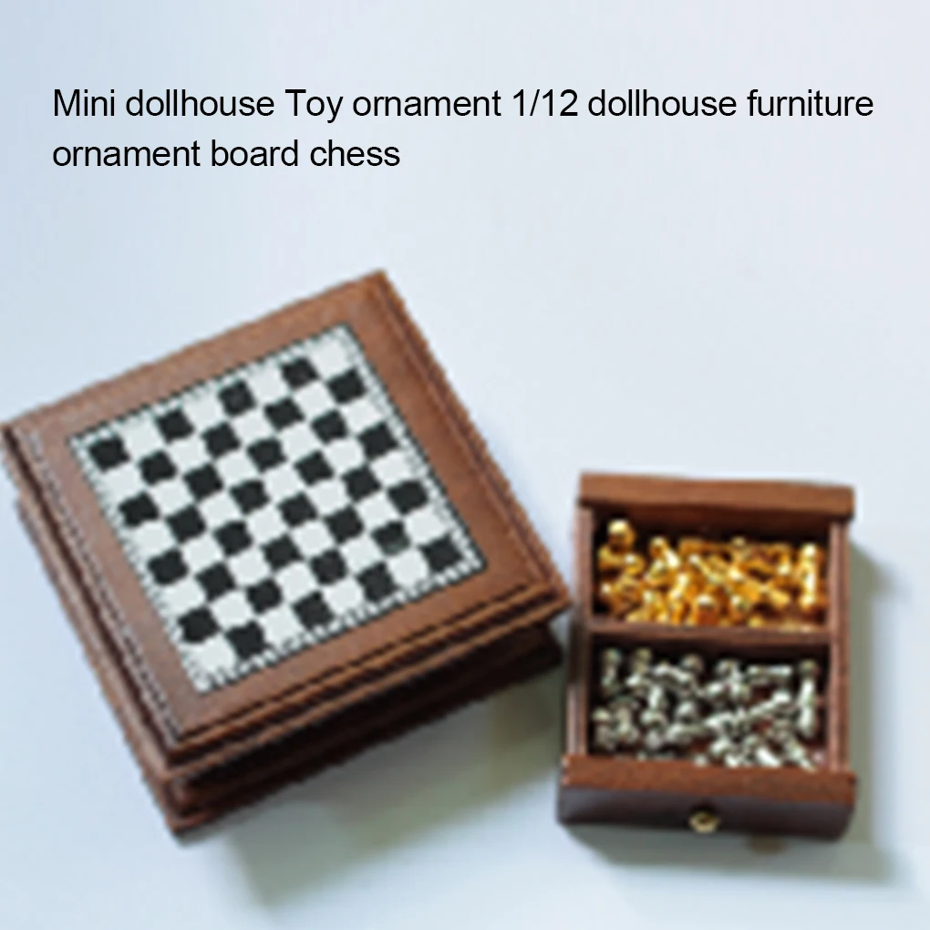 

1 набор миниатюрных шахматных сцен, аксессуары, мини-украшения для дома, шахматная доска, части, модели, аксессуары для DIY