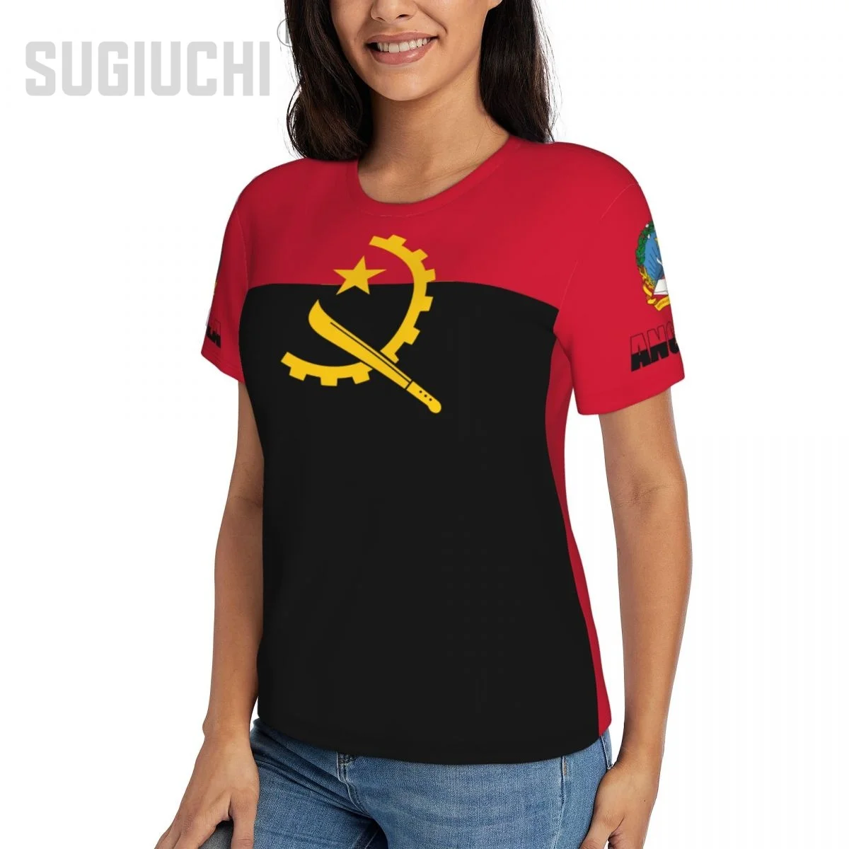 Футболка унисекс футболка с флагом Анголы футболки анголоном трикотаж для