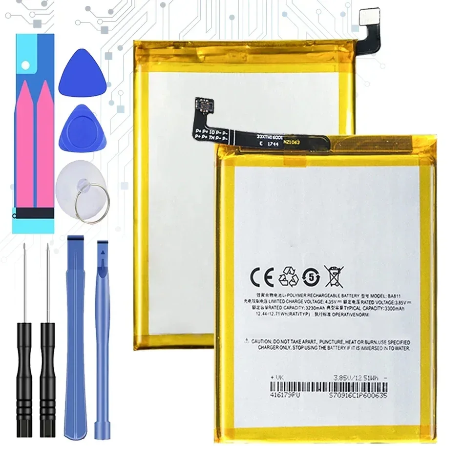 BA811 BA 811 Сменный аккумулятор для мобильного телефона Meizu Meilan 6T m6T M811H M811Q Bateira 3230 мАч