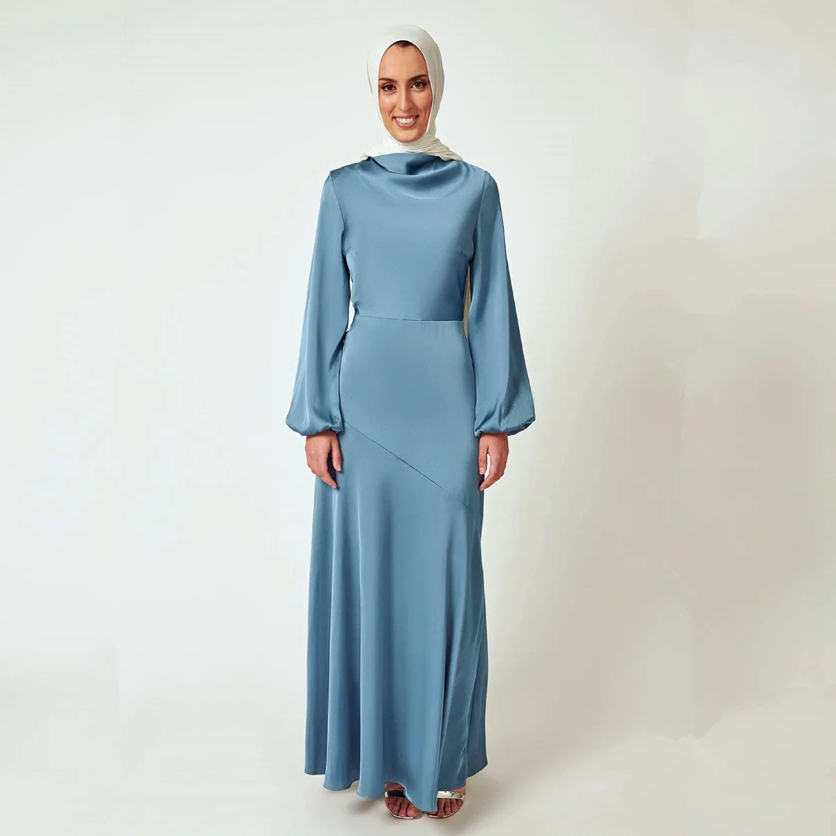 Robe Femme Musulmane 2022 Middle East Turkey Muslim Dress Women Solid Color Lace-up Gown Dress Abayas For Women