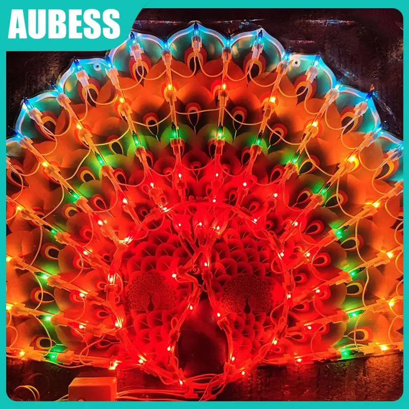 

LED Love Lantern Peacock Mesh Net Sun Light String Outdoor Fairy Garland For Wedding Christmas Wedding New Year Party Decoration
