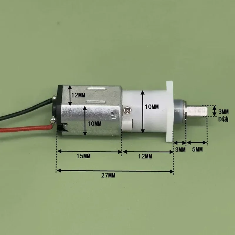 Планетарный редукторный двигатель N20 постоянный ток 3 в 6 9 В 134 об/мин медленная