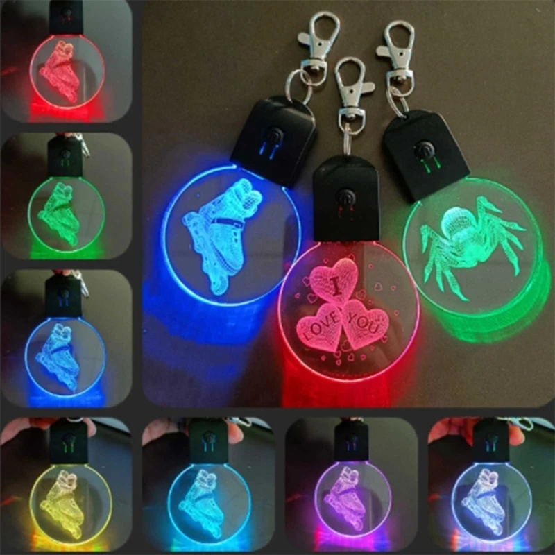 

3d Small Night Keyring Beautiful Backpack Charm Keyring Lobster Clasp