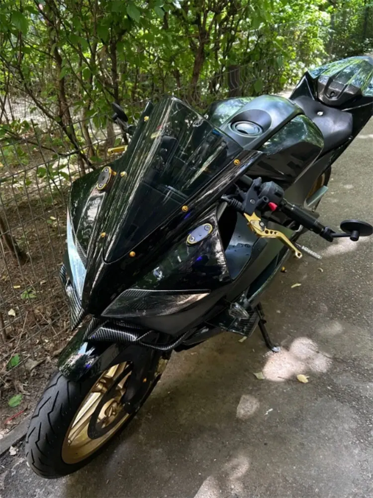 Для Yamaha YZF-R125 2008 2009 2010 2011 12-2015 2016 2017 2018 R125 лобовое стекло с двойным пузырьком, дефлекторы ветрового стекла (art.: 3920caef640c1) - 3920caef640c1