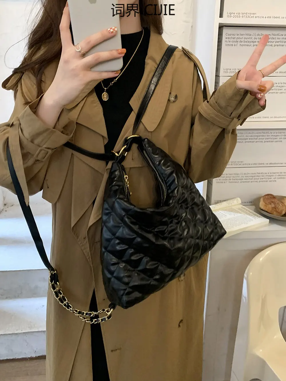 CIJIE New Women's Chic Bag Shoulder Messenger Bag Backpack