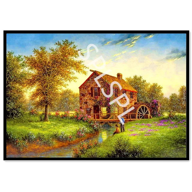 5D Diamond Painting Home Decoration Embroidery Mosaic Nordic Cross Stitch of Rhinestone Landscape Beach Wall Art Pictures |