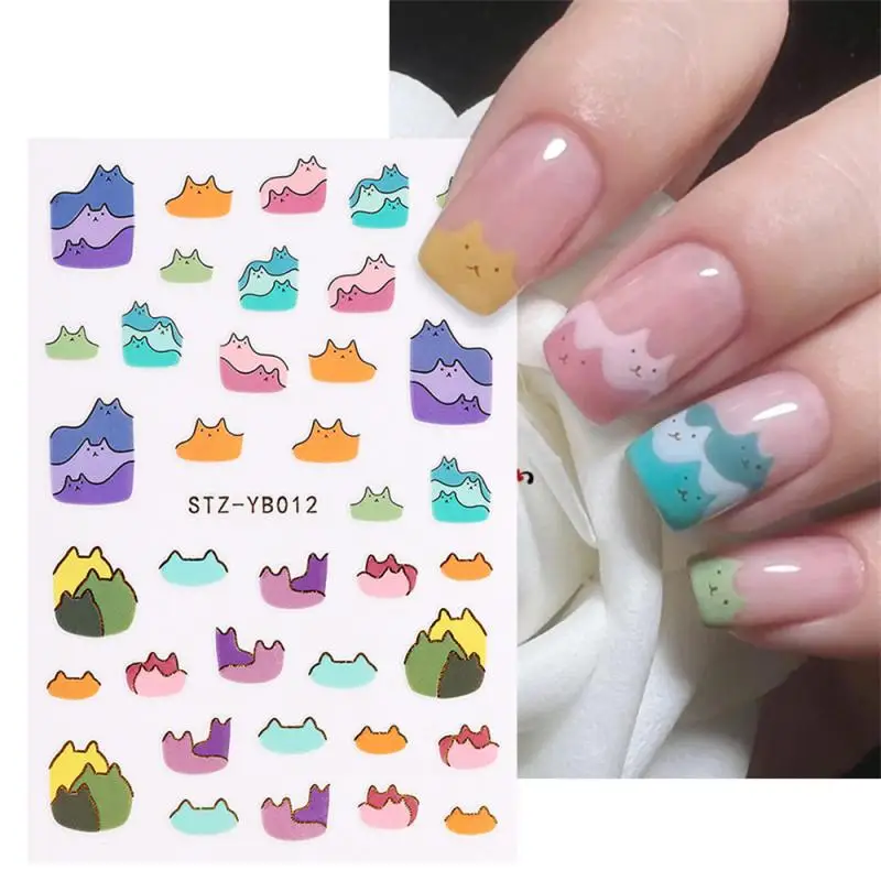 

5 Designs Nail Art Stickers Designer Set Mixed Floral Geometric Water Transfer Decals Sliders Flower Leaves Manicures Decor