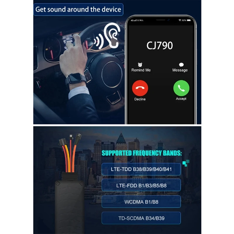 4G GPS трекер автомобильный мотоцикл SOS голосовой монитор ACC состояние отключения