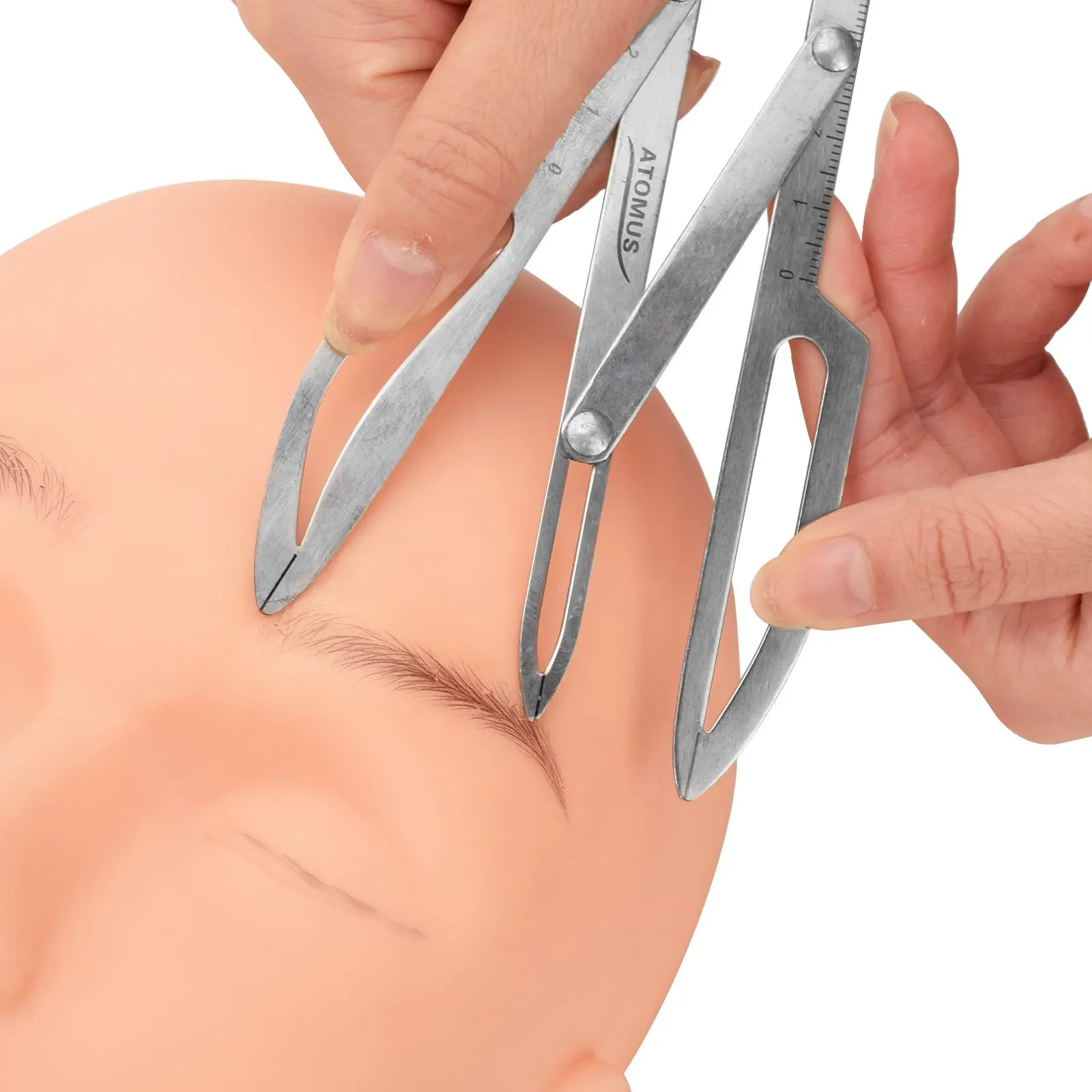 Микроблейдинг линейка из нержавеющей стали микроблейдинг бровей Перманентный