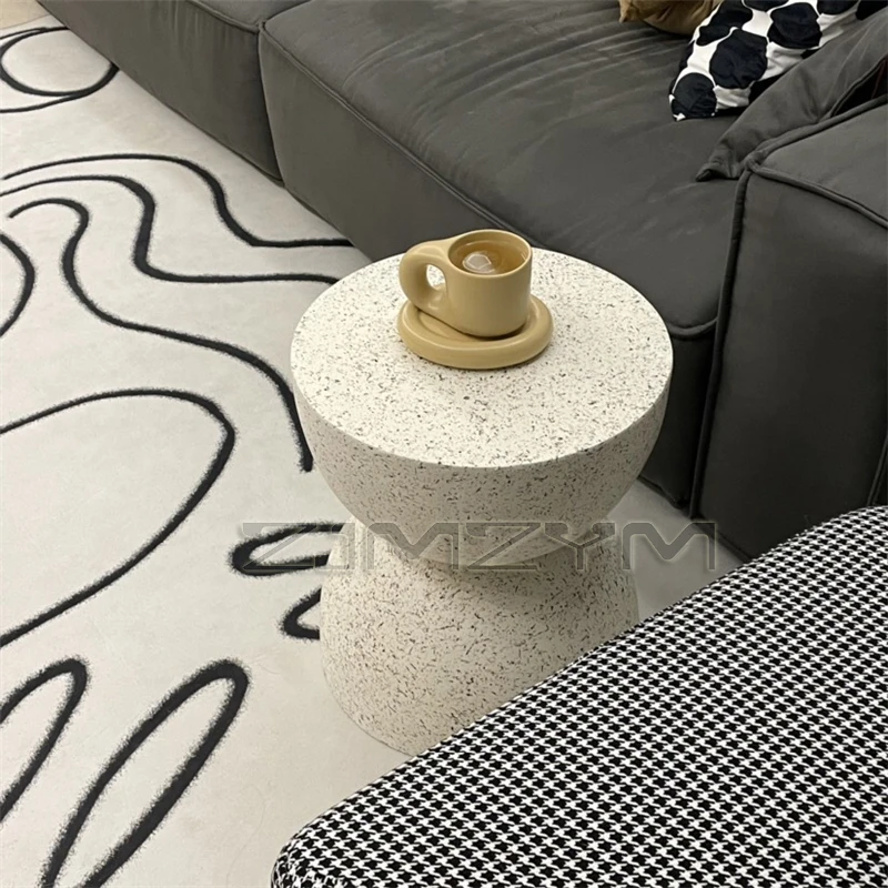 

Nordic Hourglass Imitation Terrazzo Small Side Table Ins Coffee Table Coffee Table Creative Round Storage Small Side Table