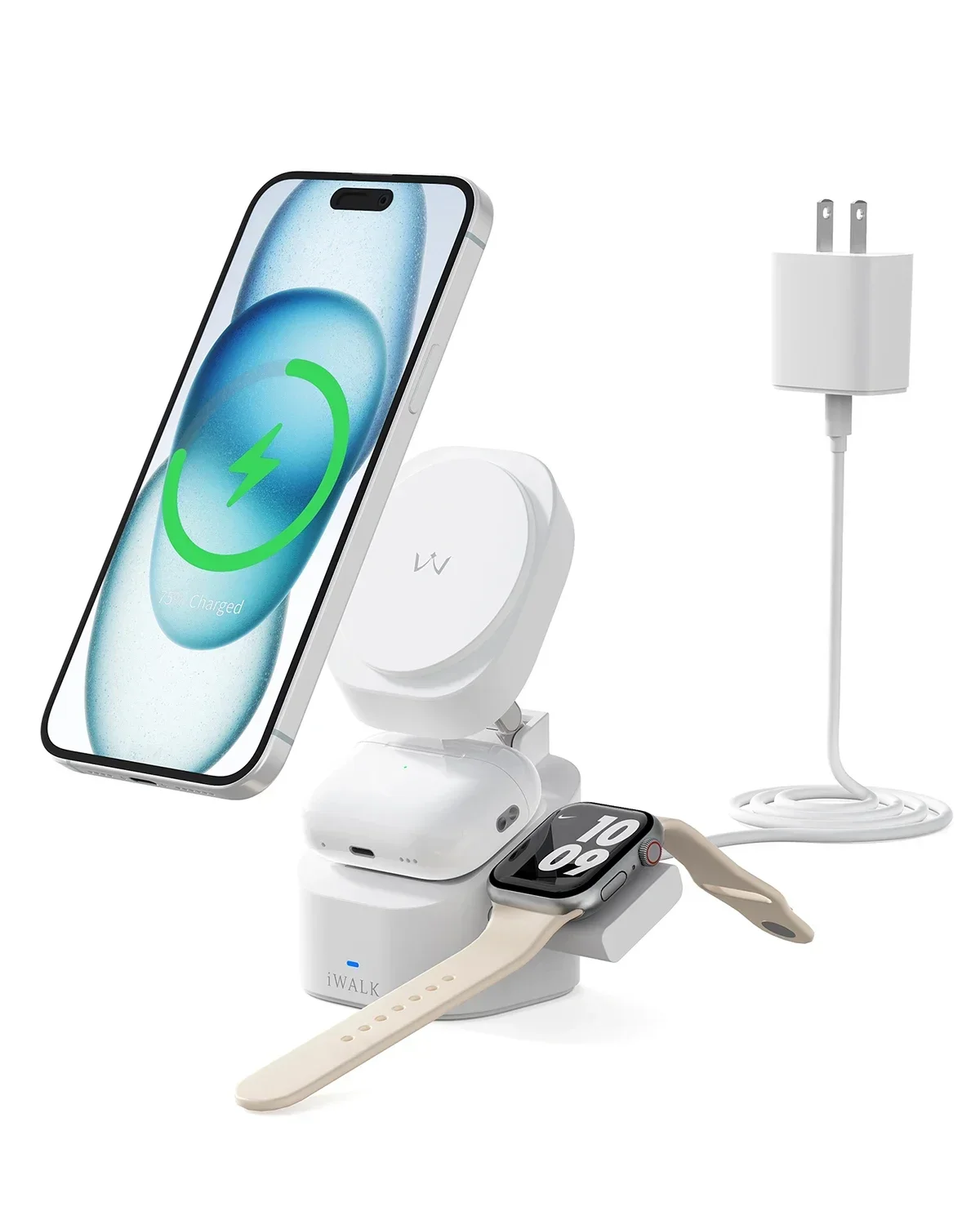 iWALK для Magsafe более и стабильной складной беспроводной зарядной станции 3 в 1, регулируемая магнитная портативная подставка для зарядного устройства (art.: 3920ca46792ed) - 3920ca46792ed