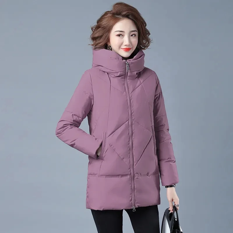 

2022 New Women Winter Jacket Long Warm Parkas Female Coat Thicke Cotton Padded Jacket Hooded Overcoat Loose Women Clothes M-3XL