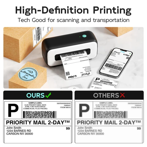 Принтер для печати этикеток Phomemo, принтер для печати этикеток PM246S PM241 без Bluethooth, производитель этикеток, подключение по USB