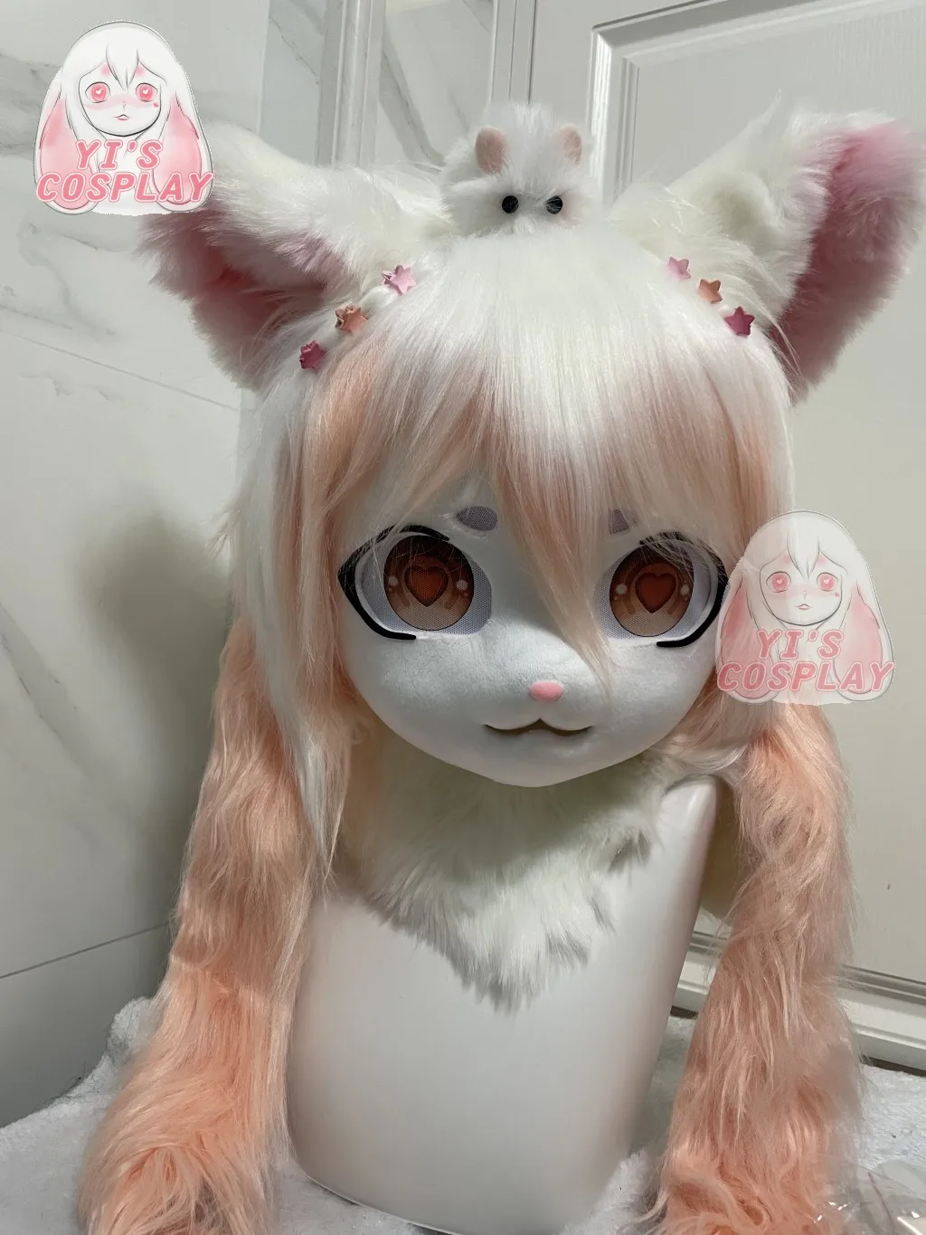 Yis косплей в продаже Просто одна левая пушистая голова кигуруми Kemono Fursuit