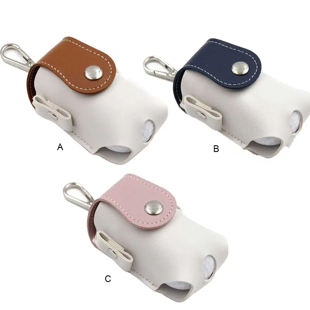 

Golf Ball Storage Bag PU Leather Pouch Indoor Outdoor Pocket Container