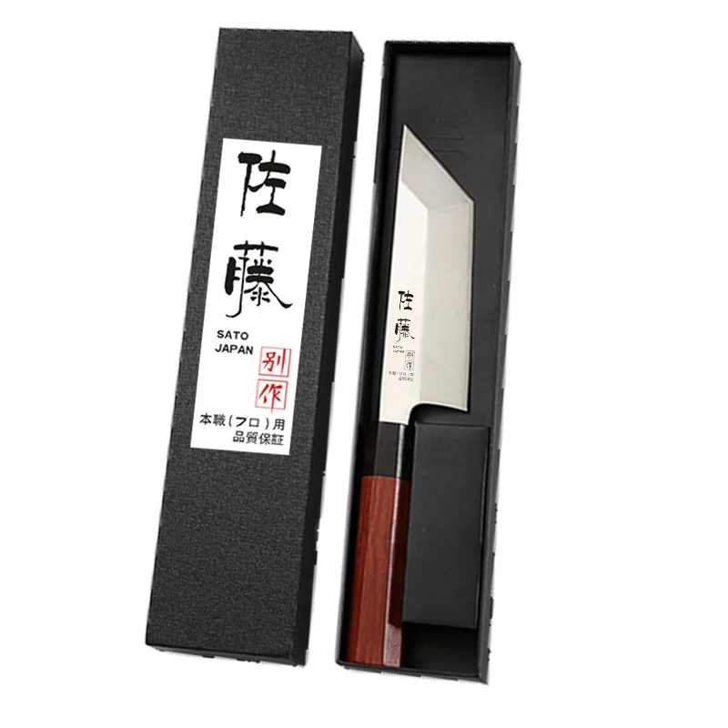 Usuba Knife Single Edge 7 Inch Slicing Nakiri Cleaver Fish Sashimi Professional Kitchen Knife For Cutting Eel Cooking Tools