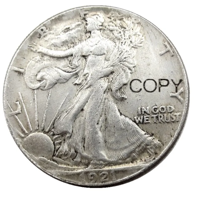 

US 1921PSD Walking Liberty Half Dollar Silver Plated Copy Coins