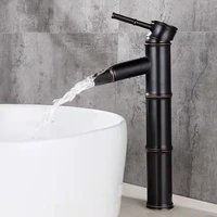 european style antique single handle hot and cold basin faucet brass bamboo style faucet kitchen taps bathroom accessories
