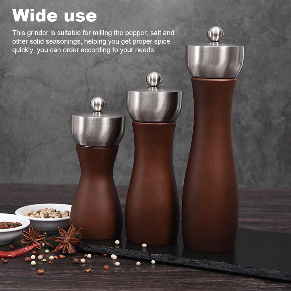

Перцемолка из нержавеющей стали 304, Ручная Керамическая мельница для специй, для кемпинга, твердый шейкер для приправ, 6 дюймов