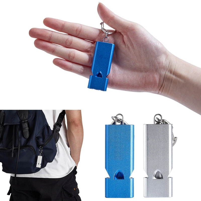 

Three-tube Training Whistle Aluminum Alloy Survival Whistle Portable Keychain 140dB Whistle for Outdoor Sports Refere 24BD