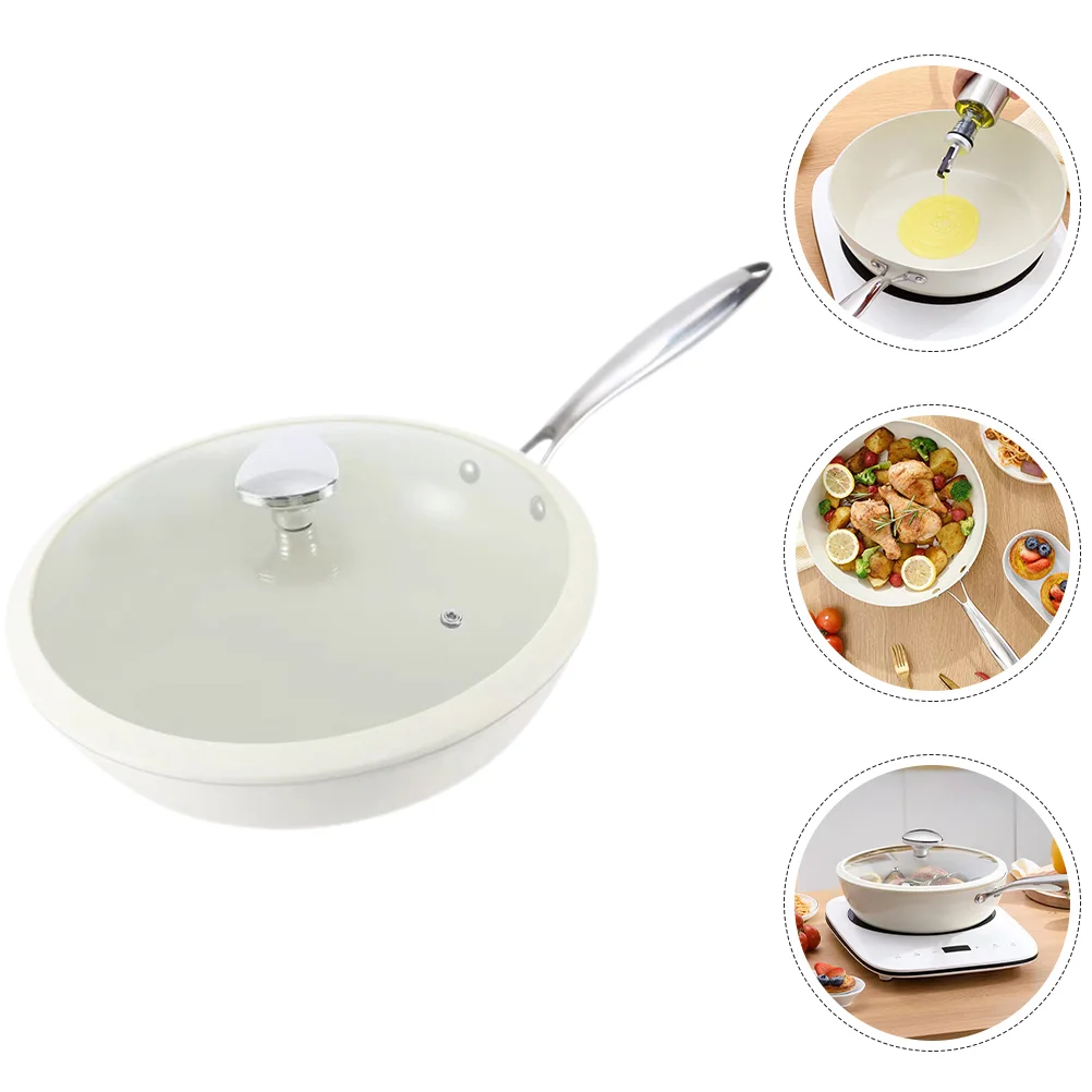 

Non Stick Frying Pan Wok Stoves Cobblestone Everyday Gas Cookware Accessories Ceramic Cooking Traditional