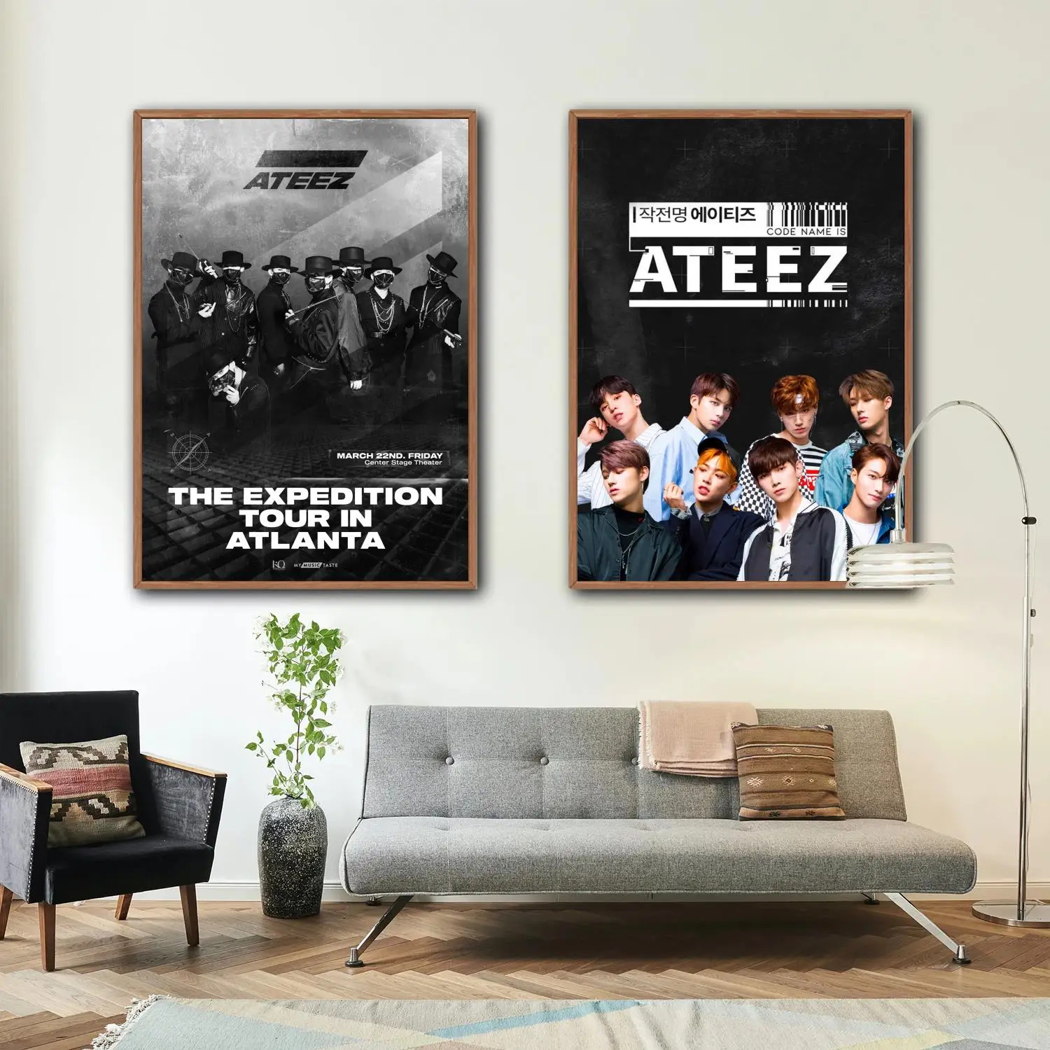 

Постер ateez band декоративное живописное полотно 24x36, настенные художественные Плакаты для гостиной, постеры для спальни