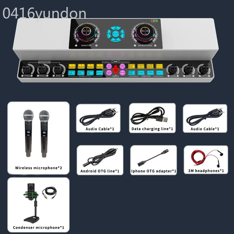 Английская версия Y6 звуковая карта для пения в прямом эфире аудио все одном