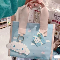 new cinnamoroll canvas bag cute cartoon sanrio ms tote bag portable square lunch box bag bento bag shopping bag girl gift