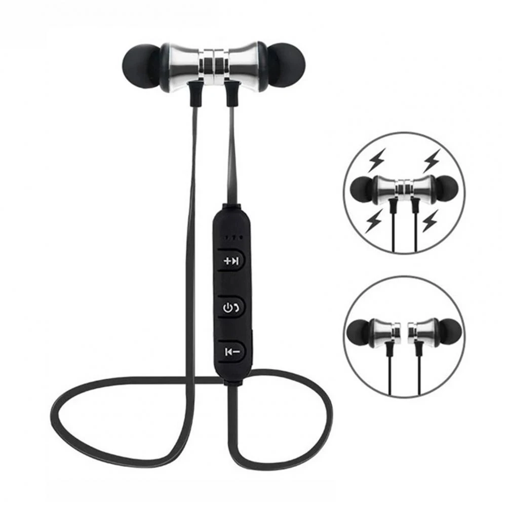

Wireless Bluetooth-com Earphone Earbuds With Microphone XT11 Stereo Waterproof Sports Magnetic Headphone Neckband In-Ear Headset