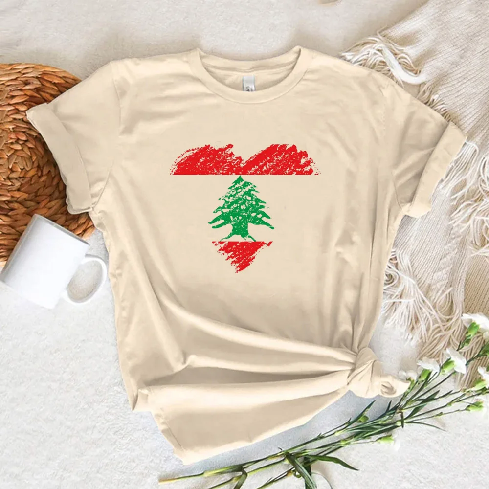 Lebanon t shirt female Gothic Retro Digital harajuku kawaii Comfortable streetwear Punk women anime