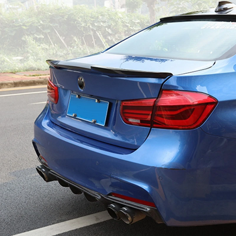 

m4 style carbon fiber rear trunk spoiler car wing for bmw 3 series 316i 316d 318d 320i 320d 325d 328i 330d 335i 335d f30 f80 M3
