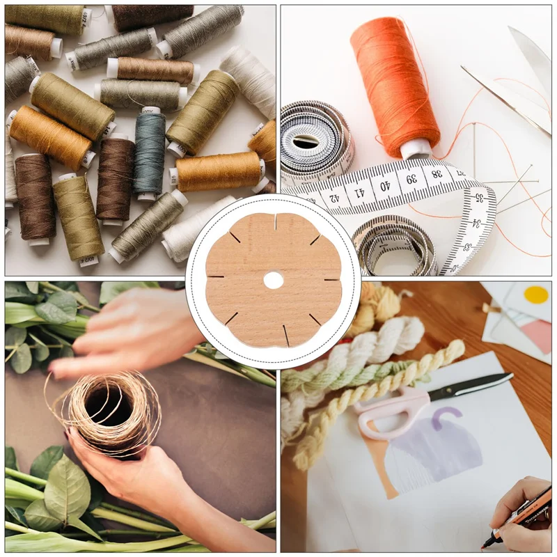 Деревянная веревочная оплетка круглый браслет вязание Kumihimo диск лоток плетеный