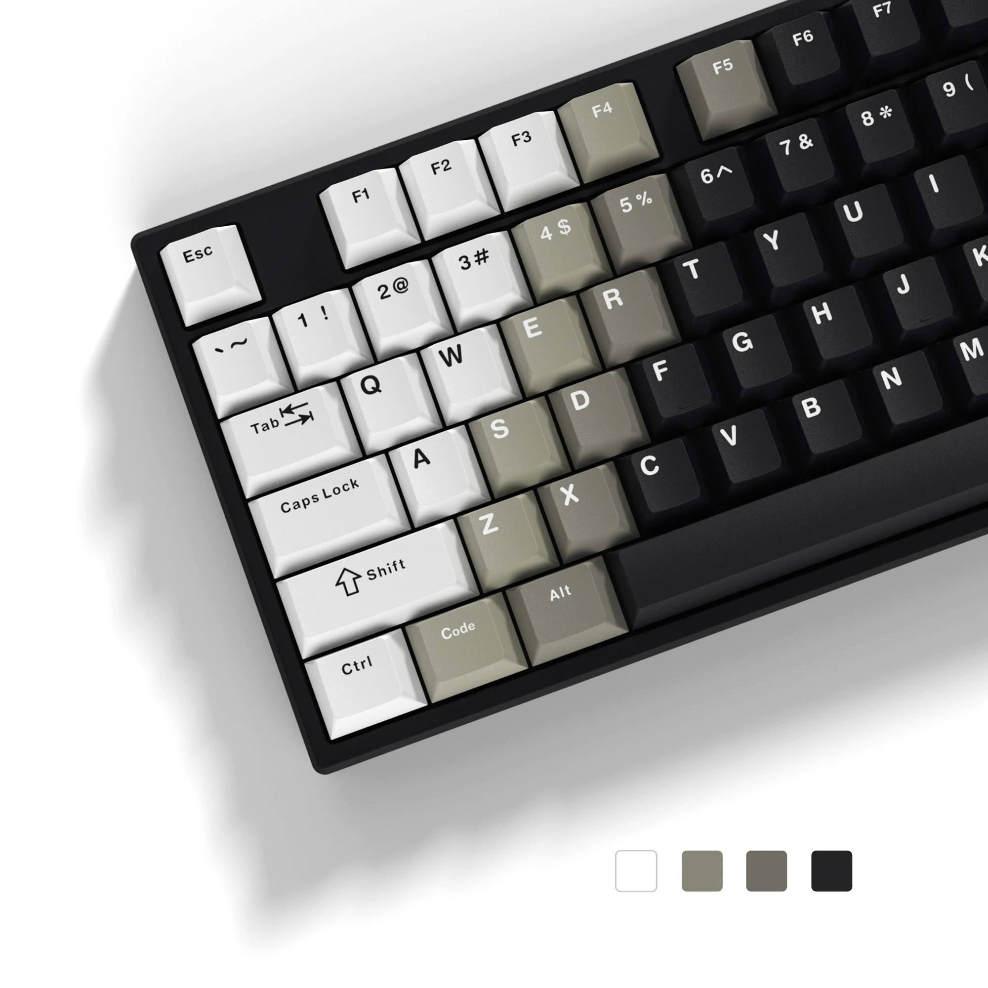 

Колпачки для клавиш с градиентным цветом PBT, 131 кнопок, пятисторонние колпачки для клавиш с краской Sub, вишневый профиль для клавиатуры Cherry Gateron MX Switch