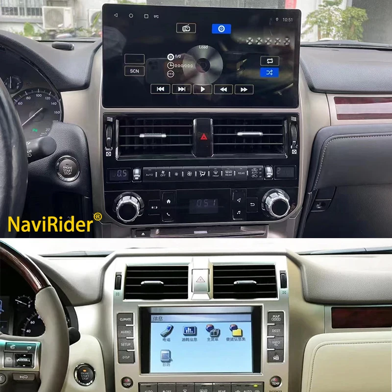 12-дюймовый Android-экран для Lexus GX400 GX460 2010-2022 поддержка оригинального CD Mark Levinson