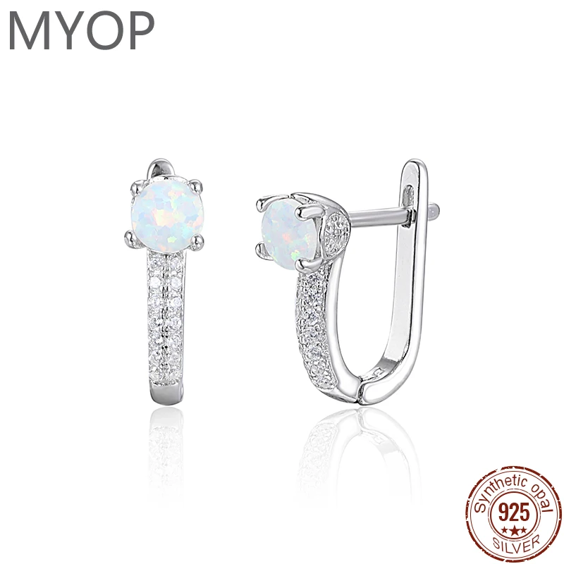 MYOP 2023 ювелирные изделия 925 серебро опал серьги текстура интересный дизайн