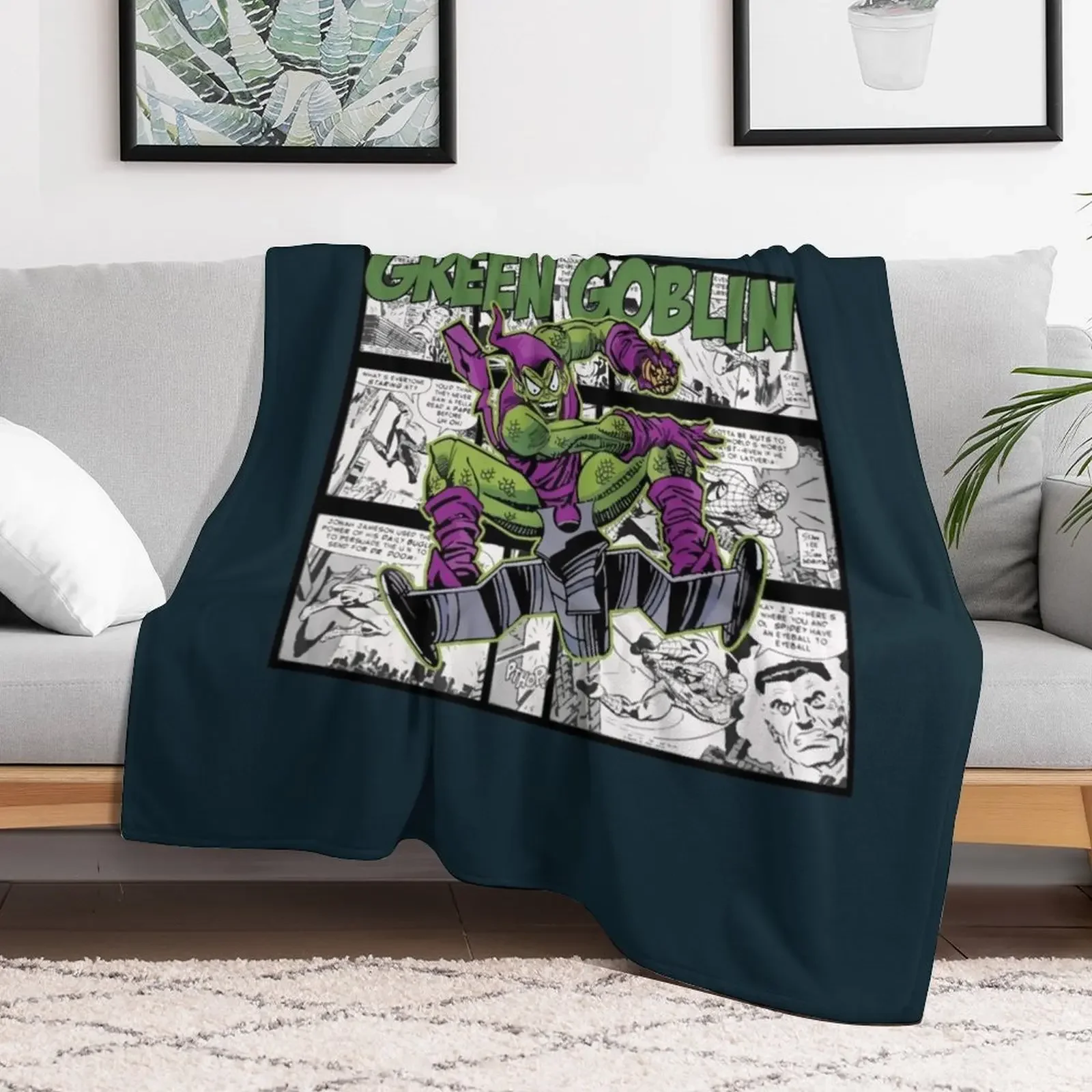 Одеяло с зеленым гоблином брендовые флярные рождественские украшения одеяла