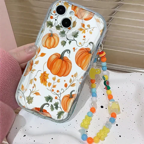 Оранжевый милый чехол с тыквой для Infinix Hot 60 50 Pro Plus 60i Note 50 50X 50S Tecno Spark Go 2 40C 40 Camon 40 30 Pro Cover