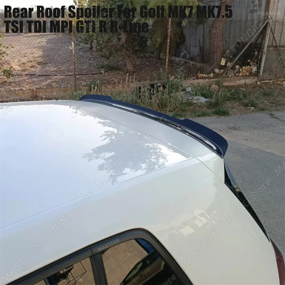 

For Volkswagen Golf MK7 MK7.5 7 7.5 MPI TSI TDI GTI GTD GTE R 2012-2019 Maxton Style Rear Spoiler Cap Roof Wing Trunk Spoiler
