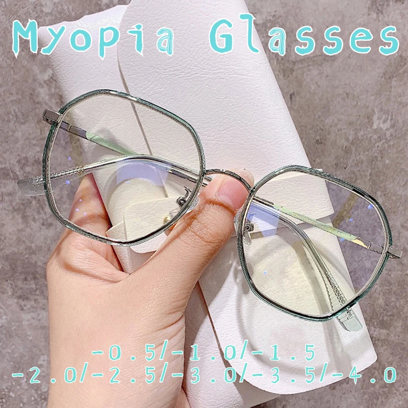 

Женские винтажные зеленые очки для близорукости, оправы для очков, оптические прозрачные очки менее 1,0-1,5-2,0 до-4,0