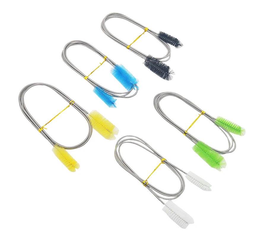 

90/155Cm Aquarium Cleaning Brush Stainless Steel Pipe Cleaning Brush Double Ended Hose Aquarium Tank Cleaner Accessories