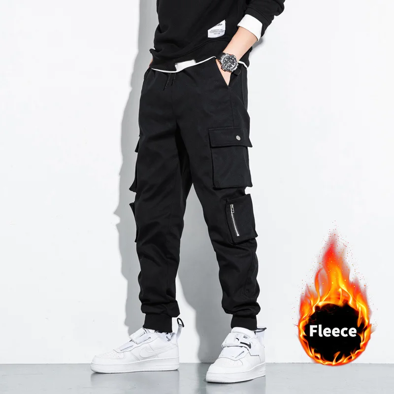 

Warm thick winter, with cargo pants of men 2021 new streetwear plus size black, casual male corridors thermal pants 6xl 7xl 8xl
