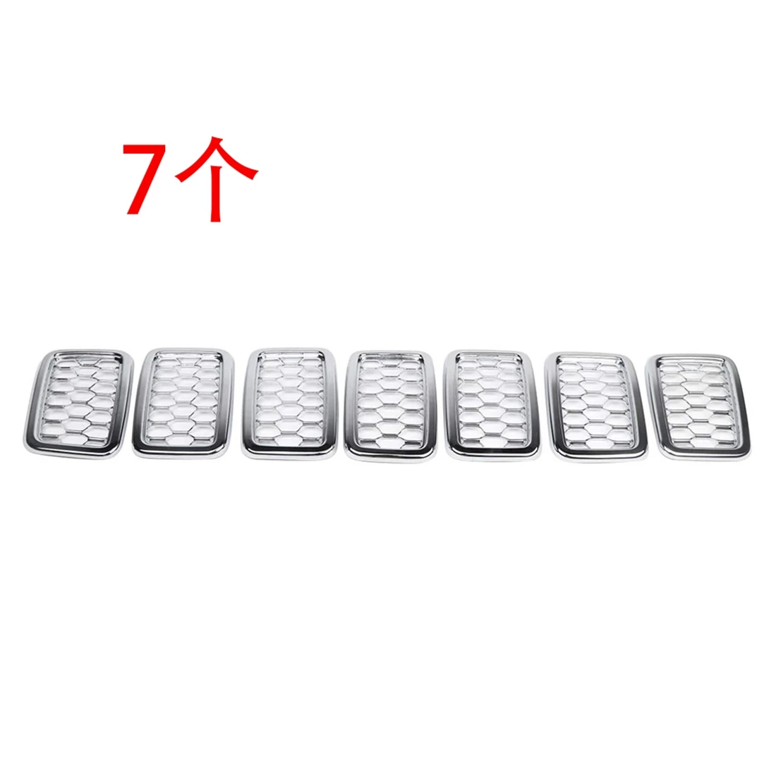 

Front Grill Mesh Inserts Rings Covers Inserts Kit for Jeep Grand Cherokee 2017 2018 2019 2020 2021 (Silver)