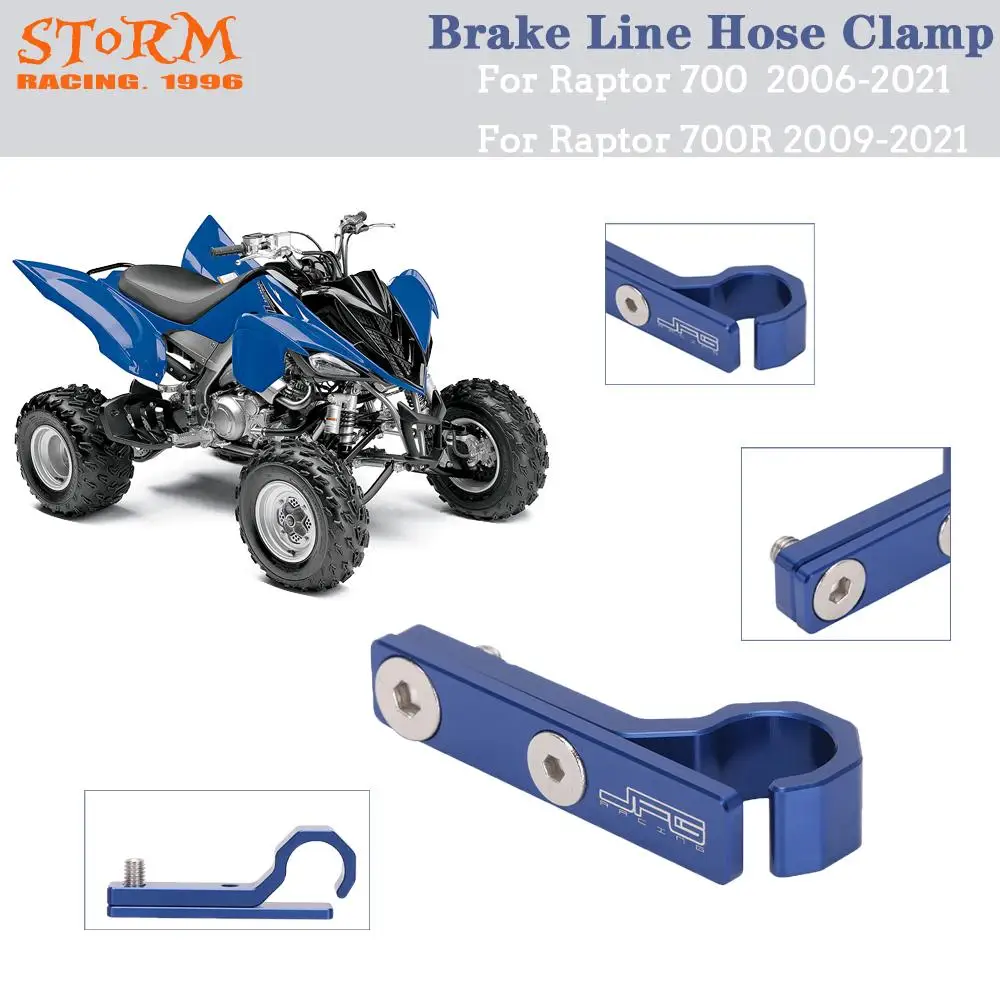 

Motorcycle Accessories Aluminum Brake Hose Snap Clamp Tubing Protection For Yamaha YFM700 YFM700R YFM Raptor 700 700R 2006-2021