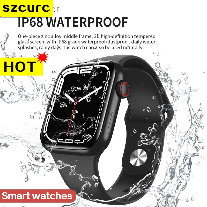 

SZCURC 2022 New Smart Watch Men Full Touch Screen Sport Fitness Watch Waterproof Bluetooth For Android ios smartwatch Men+box