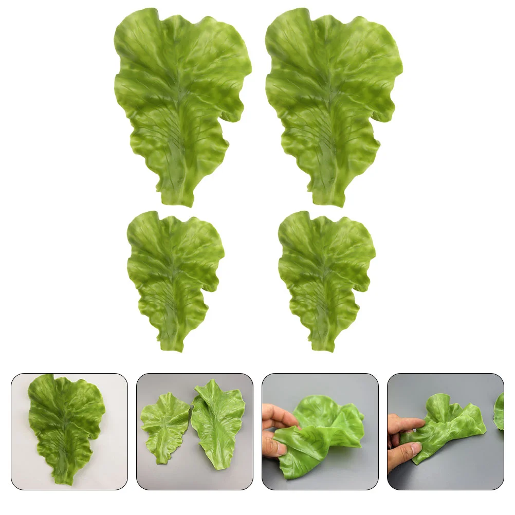

Simulated Vegetables PU Lettuce Decor Simulation Leaf Models Fake Home Photography Prop