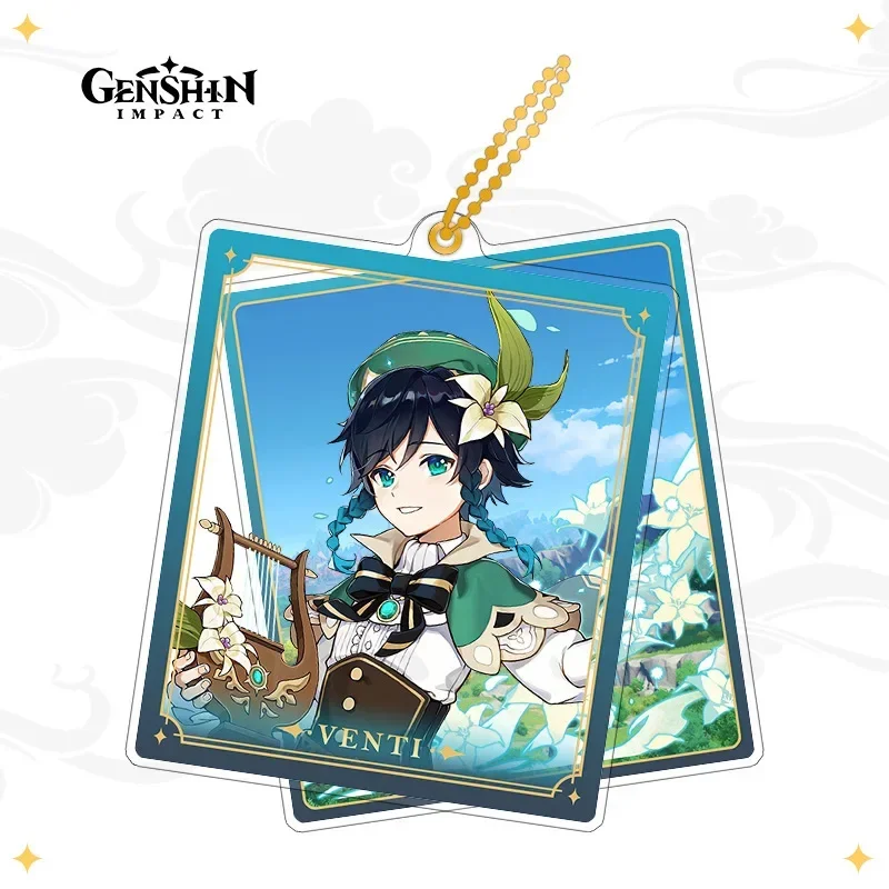Genshin Impact тематический аниме серии бипластин прозрачная карта Zhongli Hutao Yae Miko