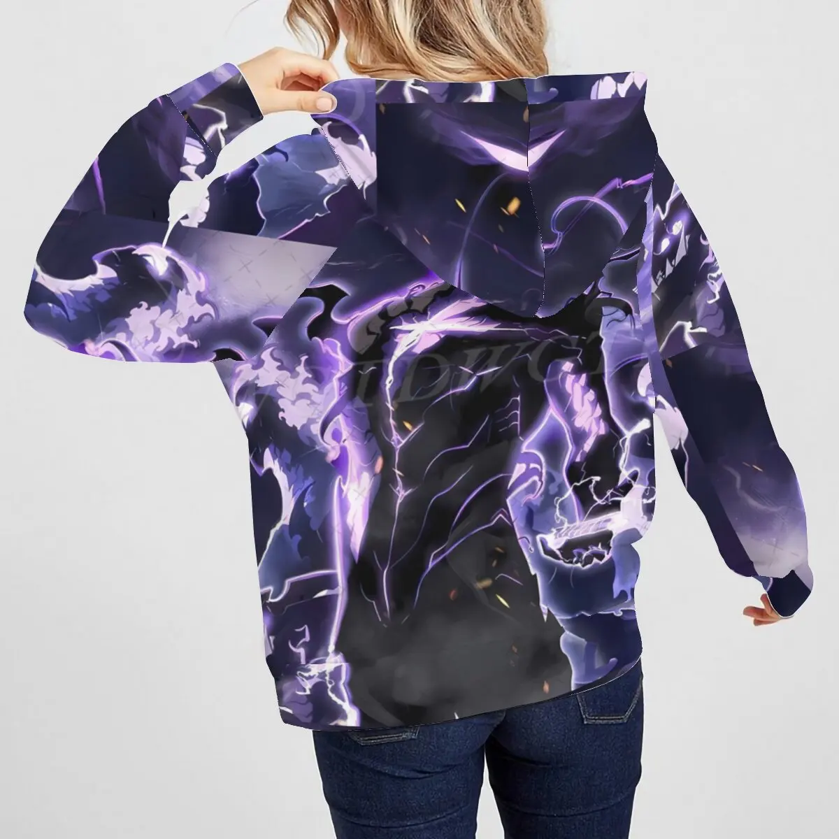 Свитшот с принтом аниме Solo Leveling Graphic Hoodie