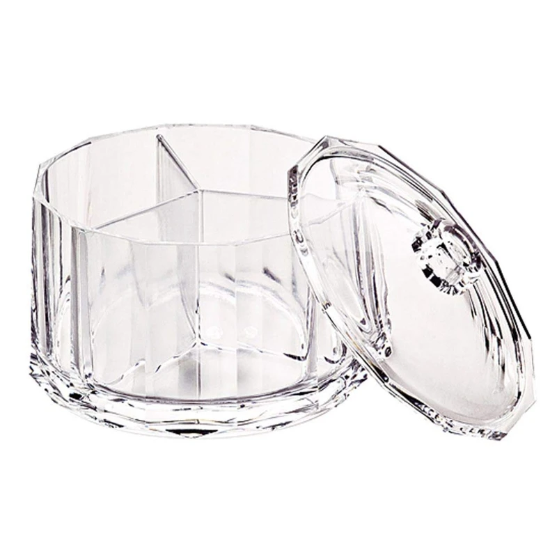 

Acrylic Round Candy Box with Lid Clear Storage Container Small Diamond Style