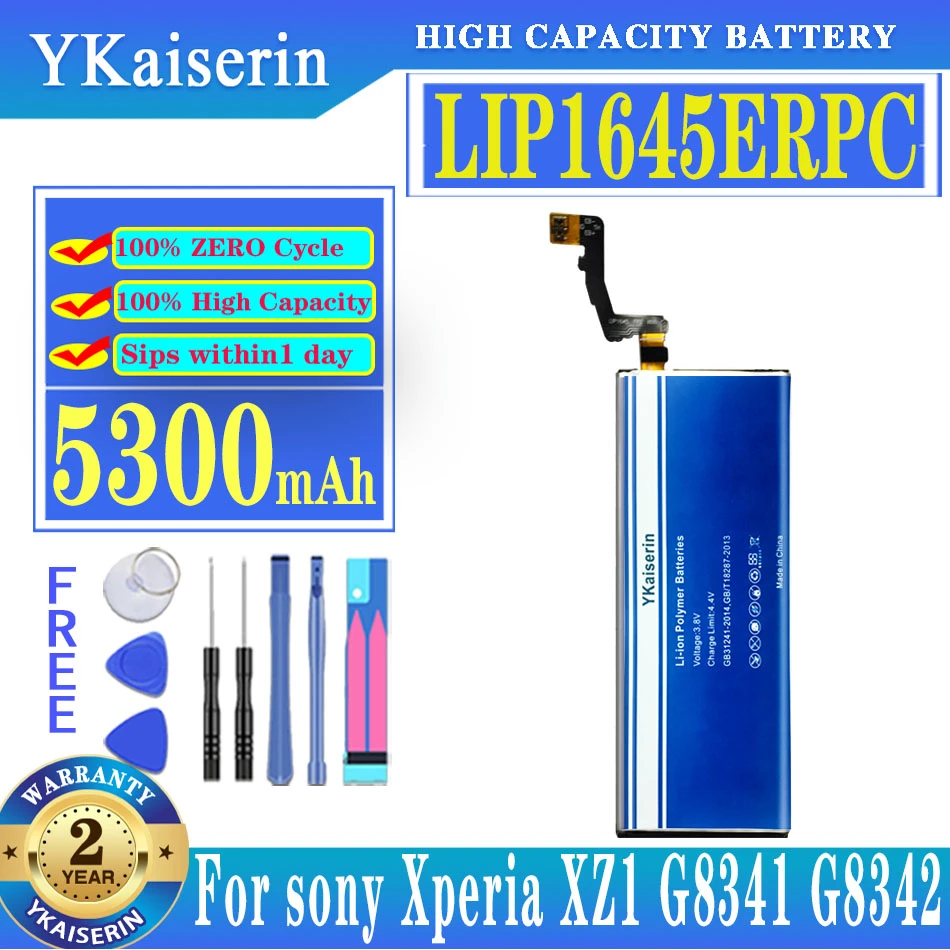 

Replacement For Sony Battery LIP1645ERPC For SONY Xperia XZ1 G8342 Genuine Phone Battery Batteria 5300mAh +Tracking Code