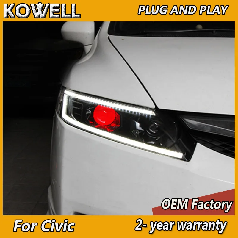 

Стайлинг автомобиля для Honda Civic FD2 фары 2006-2011 Civic фары Светодиодные ДХО сигнал поворота фары дальнего света